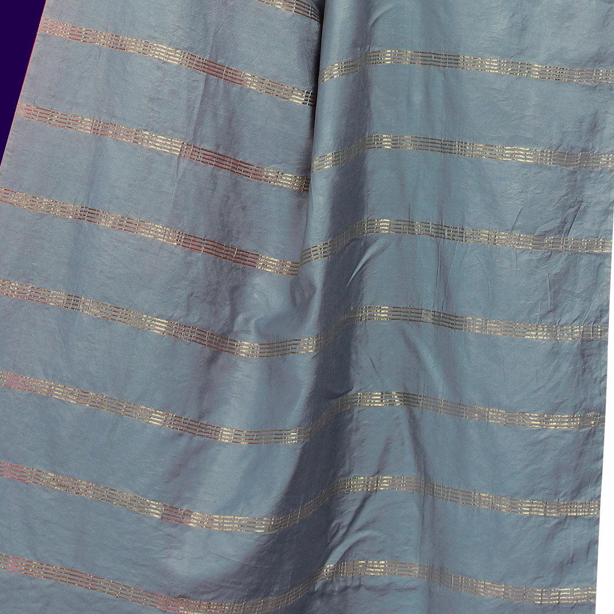 Pretty Grey Colored Festive Wear Cotton Dupatta - Peachmode