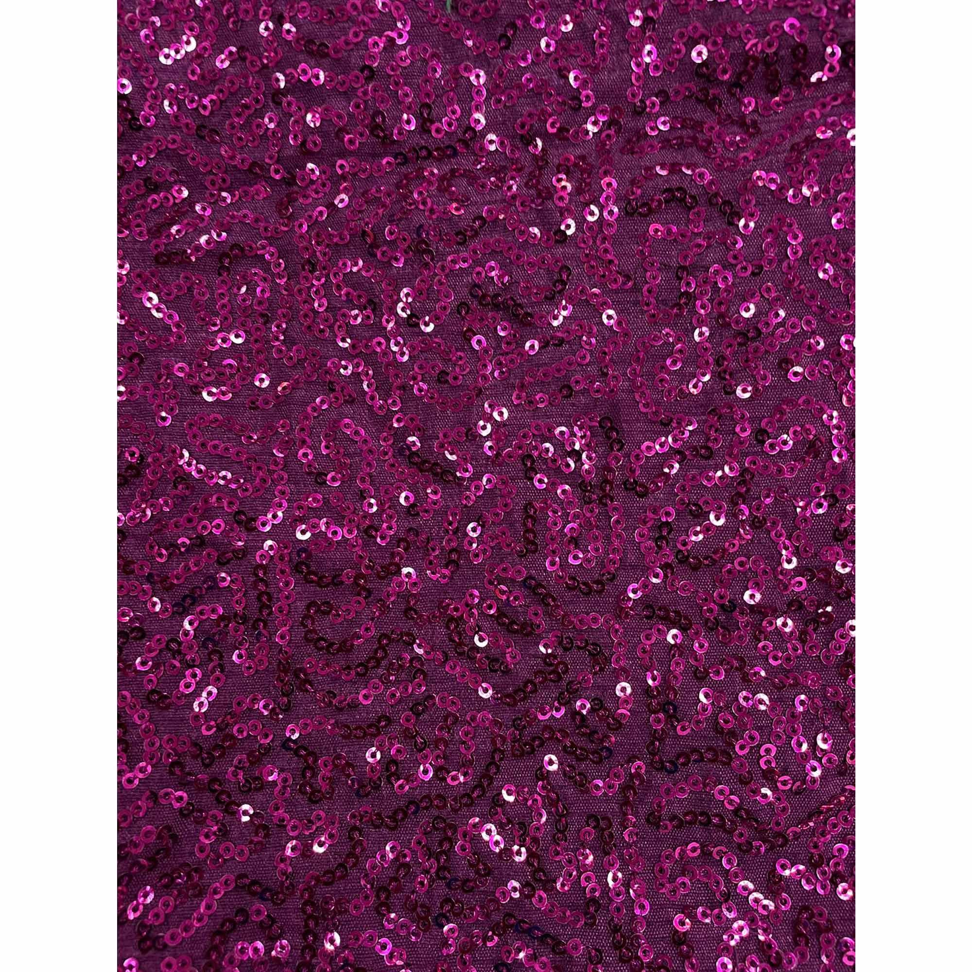 Purple Festive Wear Embellished Georgette Saree - Peachmode