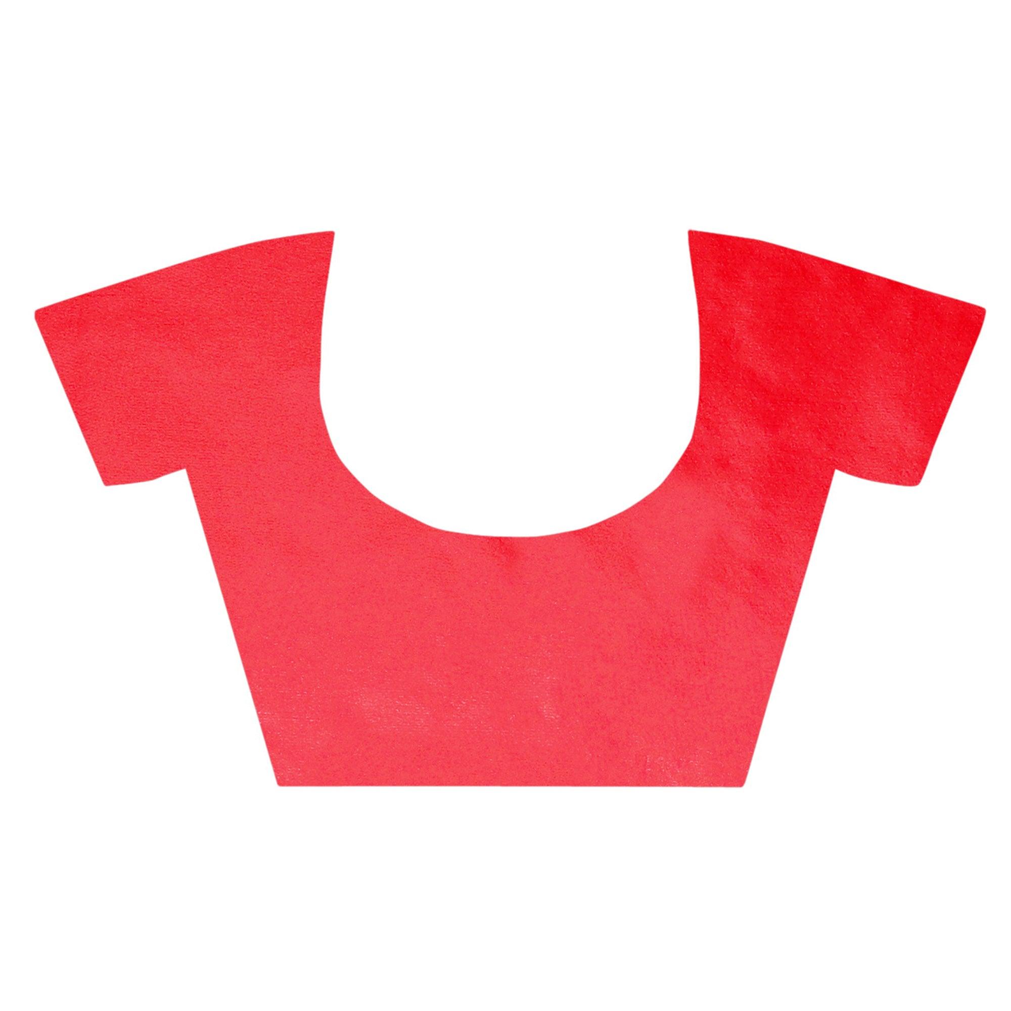 Red Festive Wear Floral Woven Banarasi Silk Saree - Peachmode