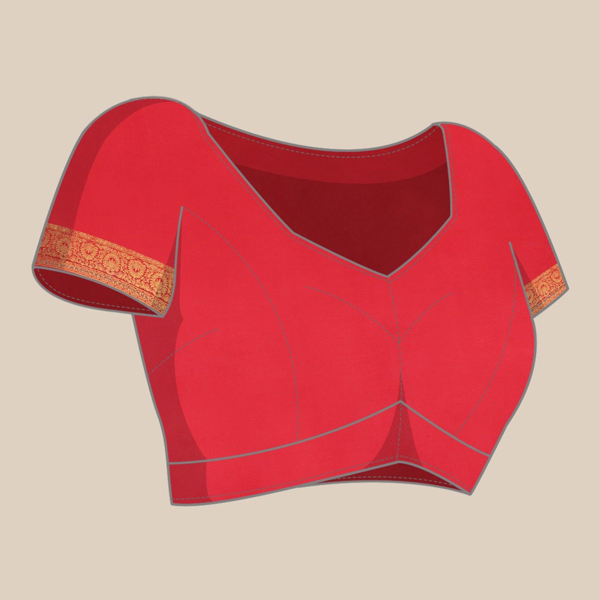 Red Festive Wear Weaving Kanjivaram Silk Saree - Peachmode