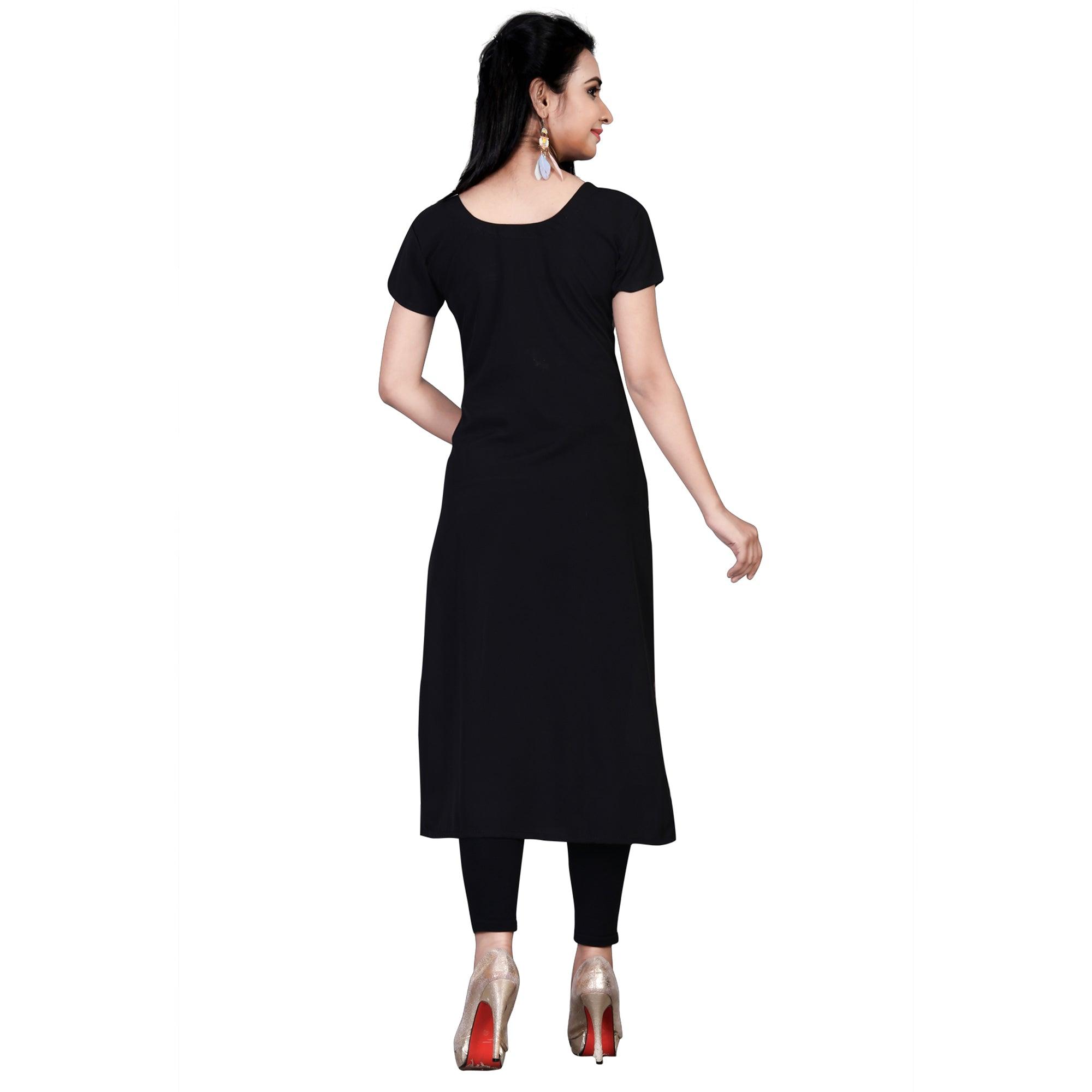 Refreshing Cream Colored Casual Printed Crepe Kurti - Peachmode