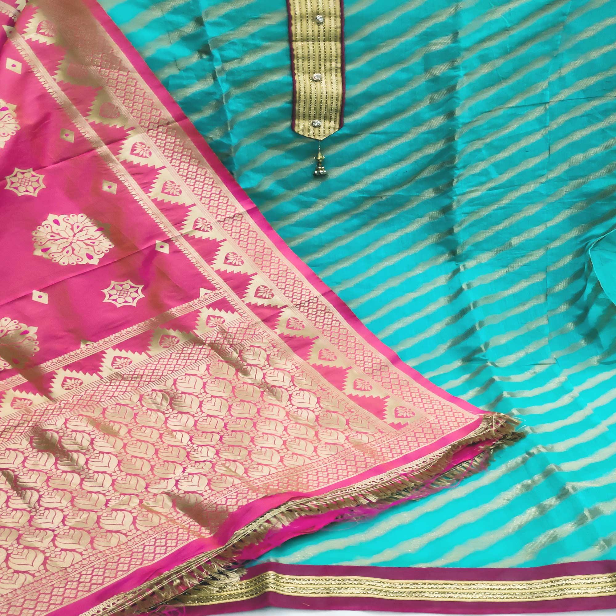 Embroidered Party Wear Banarasi Silk Dress Materials at Rs 1400/piece in  Ratnagiri