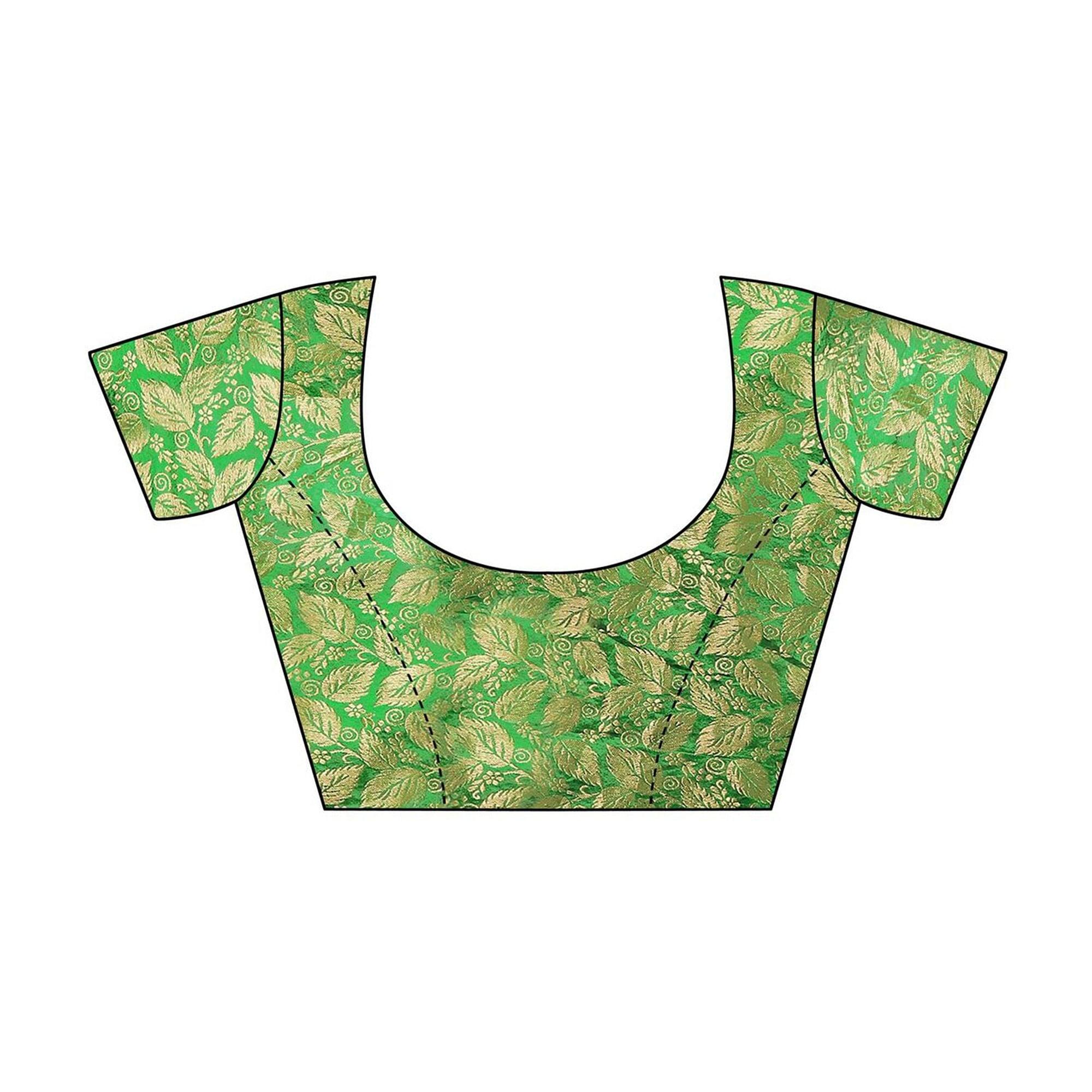 Staring Red-Green Colored Festive Wear Zoya Art Silk Saree - Peachmode