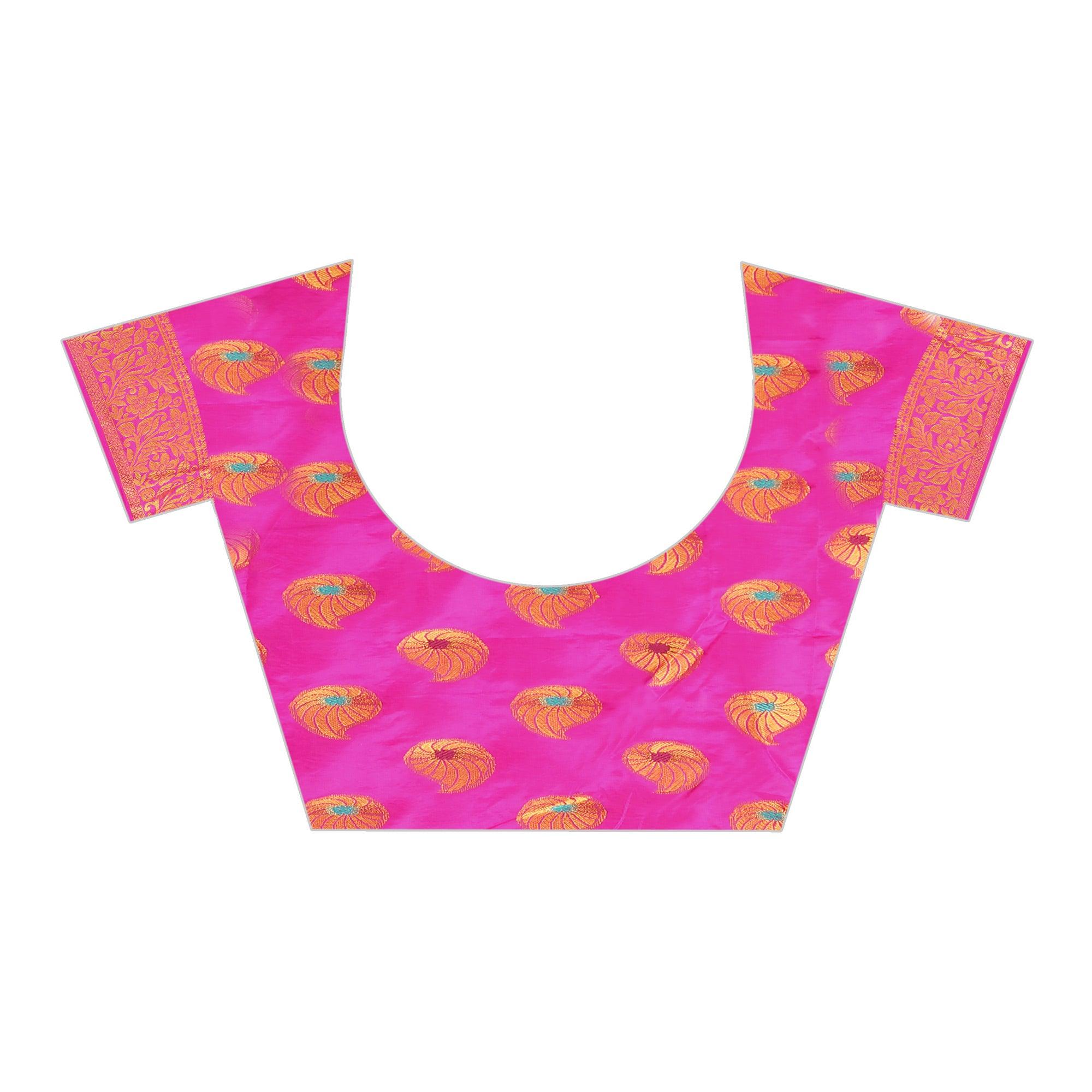 Staring White Colored Festive Wear Woven Art Silk Saree - Peachmode