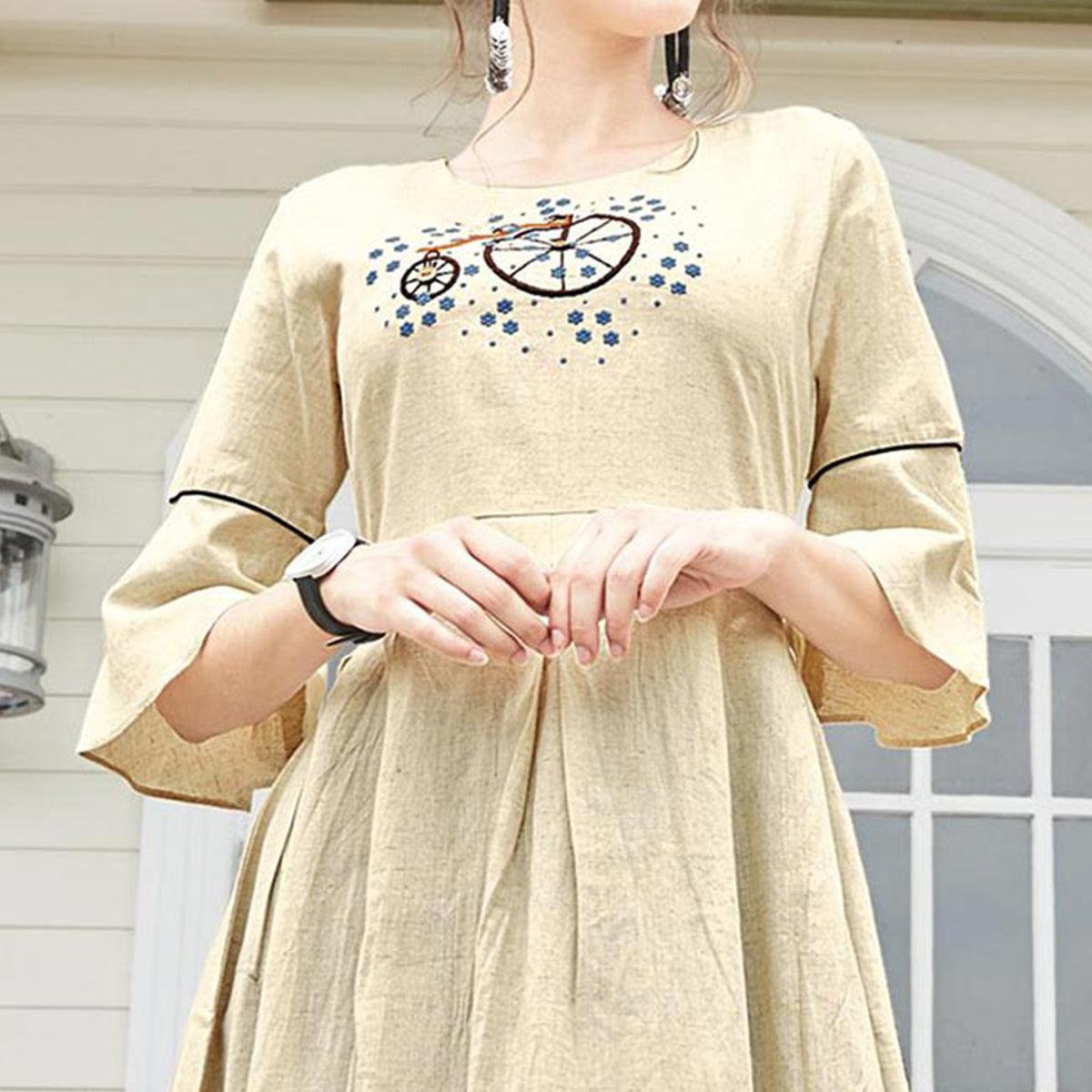 Reeta Fashion Designer White Rayon Fancy Dori Work Kurti, Size: XL, Wash  Care: Dry clean at Rs 550 in Surat