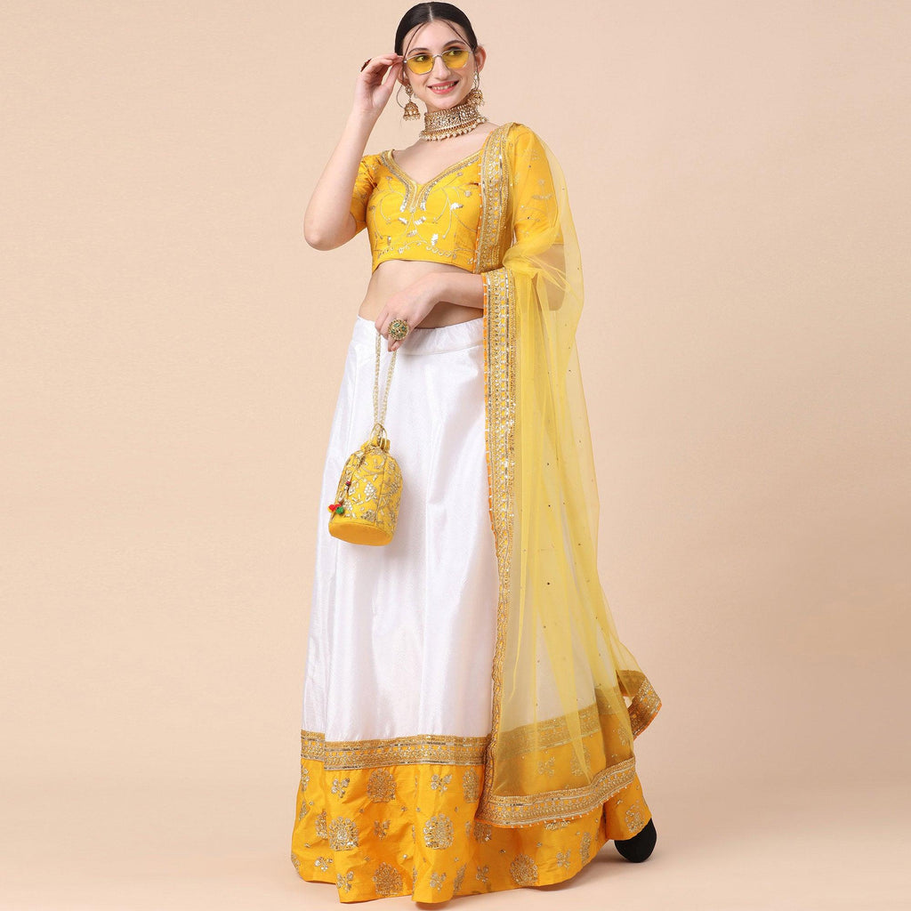 Yellow Lehenga Choli Designer Indian Lehenga Wedding Haldi Reception Party  Wear | eBay